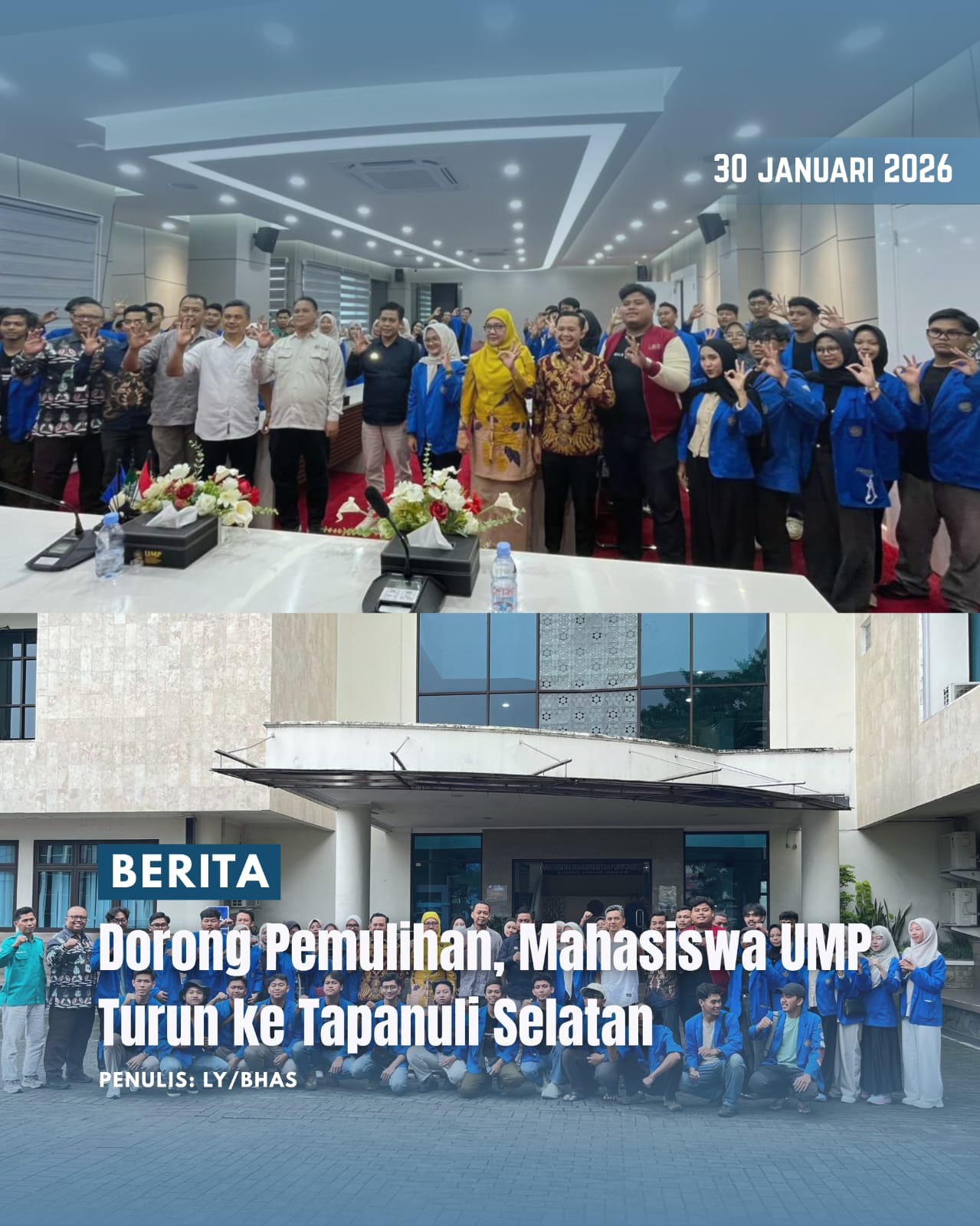 Dorong Pemulihan, Mahasiswa UMP Turun ke Tapanuli Selatan